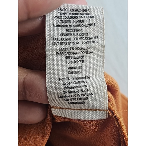 Free People Easy Girl Orange Bell Sleeve TunicTop women's size XS/TP - Picture 6 of 15